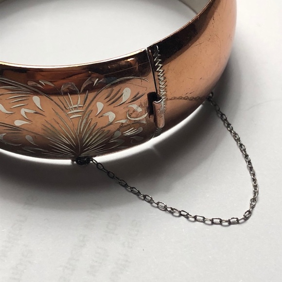 Wide Sterling silver bangle - Picture 7 of 8